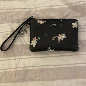 Coach snowman wristlet